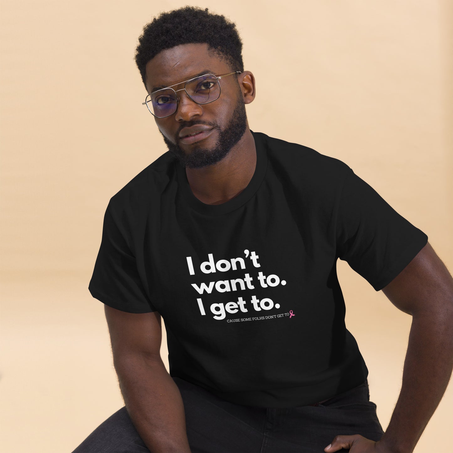 Original I Don't Want To w/ Pink Ribbon Tee