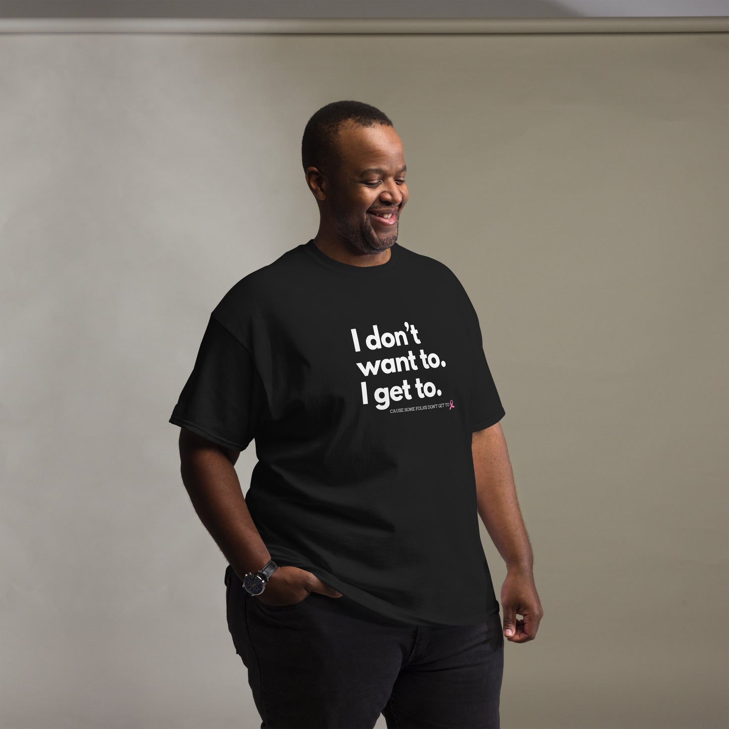 Original I Don't Want To w/ Pink Ribbon Tee