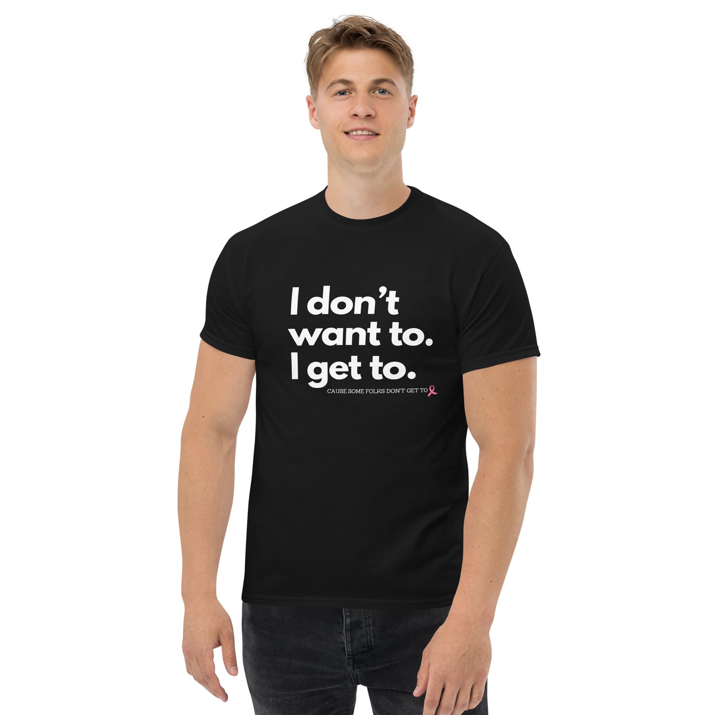 Original I Don't Want To w/ Pink Ribbon Tee